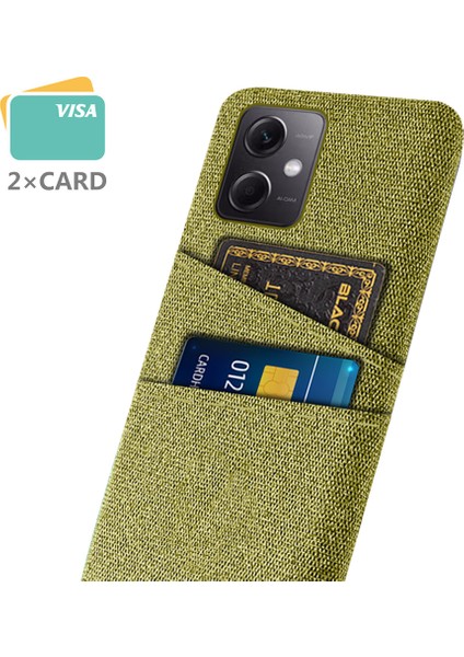 Xiaomi Redmi Için Note 12 5g (Global)/(Hindistan)/(Çin)/poco X5 5g Kaymaz Ince Telefon Kasa Bezi Doku Telefon Geri Kapak Kartı Tutucu-Sarı (Yurt Dışından)