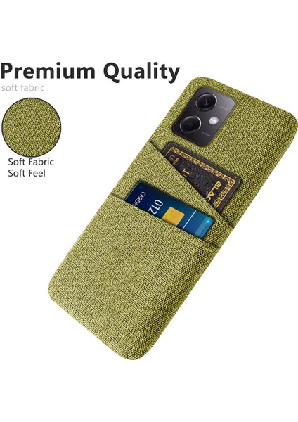 Xiaomi Redmi Için Note 12 5g (Global)/(Hindistan)/(Çin)/poco X5 5g Kaymaz Ince Telefon Kasa Bezi Doku Telefon Geri Kapak Kartı Tutucu-Sarı (Yurt Dışından)