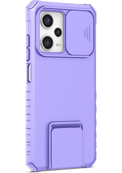 Xiaomi Redmi Için Kickstand Telefon Kılıfı Note 12 Pro 5g/note 12 Pro Speed ​​5g/poco X5 Pro 5g, Slayt Kamera Koruma Pc+Tpu Arka Kapak-Mor (Yurt Dışından) fırsatları