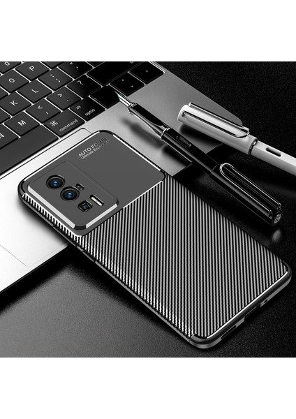 Xiaomi Poco F5 Pro 5g/redmi K60 Pro 5G/K60 5g Karbon Fiber Doku Telefon Kılıf Anti-Çizelge Anti-Çizelge Esnek Tpu Koruyucu Kapak (Yurt Dışından) modelleri