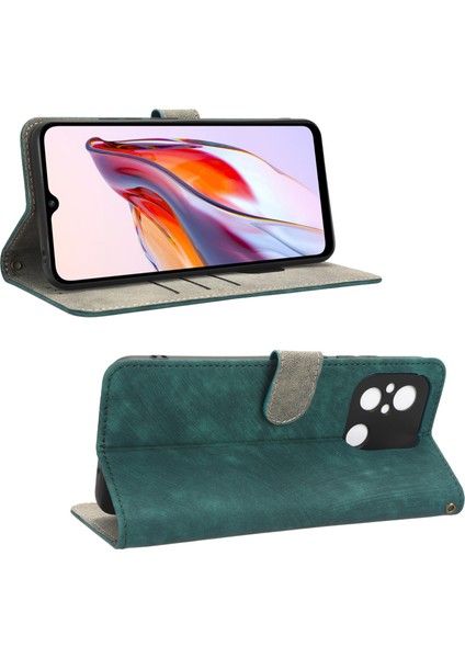 Xiaomi Redmi Için 12C 4G/11A 4g/poco C55 4g Rfıd Engelleme Pu Deri Telefon Kılıfı Manyetik Cüzdan Stand Telefon Kapak Yeşillüğü (Yurt Dışından) indirimleri