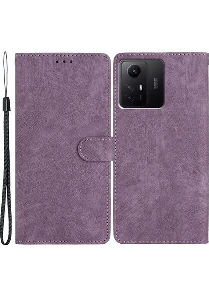 Xiaomi Için Redmi Not 12S 4g Pu Deri Cüzdan Kılıfı Stand Cilt Touch Cep Telefonu Kapak Morası (Yurt Dışından)