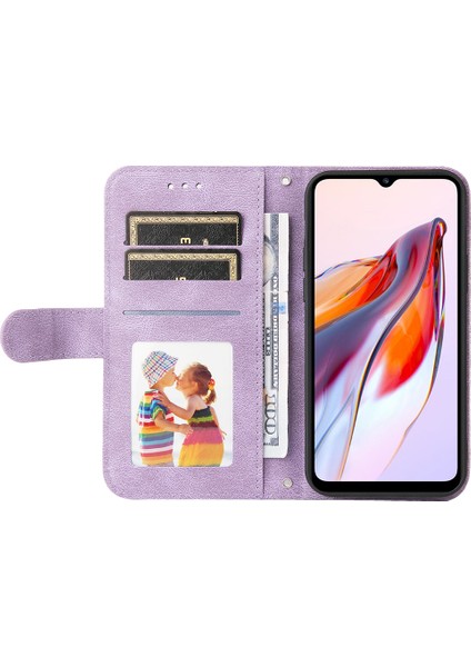 Xiaomi Için Redmi 12C 4g/redmi 11A 4g Baskılı Çizgiler Stand Kılıf Cüzdan Cilt Deri Deri Cep Telefonu Kapak-Moral (Yurt Dışından) modelleri