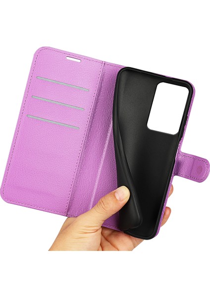 Xiaomi Için Pu Deri Kabuk 13 Lite/civi 2 5g Litchi Doku Telefon Kılıf Cüzdan Stand Flip Kapak-Moral (Yurt Dışından) indirimleri