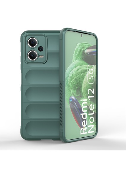 Xiaomi Redmi Için Note 12 5g (Hindistan)/poco X5 5g Yumuşak Tpu Çizgiye Karşı Çizgiye Dönüş Anti Kılıf Öncesi Cep Telefonu Damla Damla Koşullu Kapak Yeşilleri (Yurt Dışından)