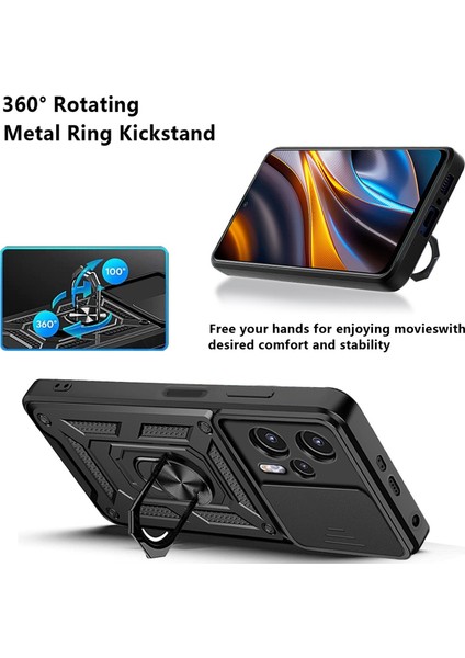 Xiaomi Redmi Için Not 11T Pro 5g/not 11T Pro+ 5g/poco X4 Gt 5g/redmi K50I 5g Cep Telefon Kickstand Pc+ Tpu Hibrid Kapak Slayt Kamera Koruma Koşul Anlama Anti Tele Vaka Mavi (Yurt Dışından) fiyatları