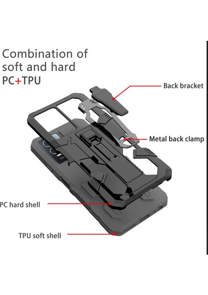 Mechwarrior Xiaomi Redmi 12C 4g Kickstand Kemer Klip Tpu+Pc Geri Kapalı Kapalı Kırılı (Yurt Dışından) fiyatları