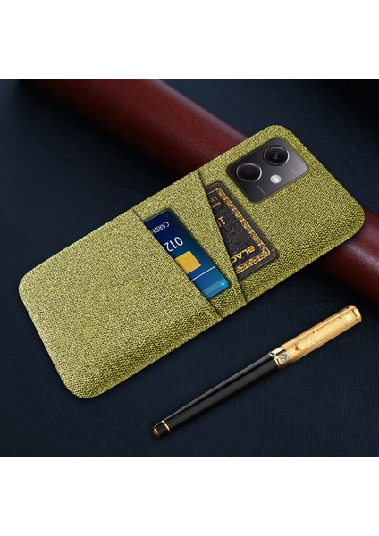 Xiaomi Redmi Için Note 12 5g (Global)/(Hindistan)/(Çin)/poco X5 5g Kaymaz Ince Telefon Kasa Bezi Doku Telefon Geri Kapak Kartı Tutucu-Sarı (Yurt Dışından)