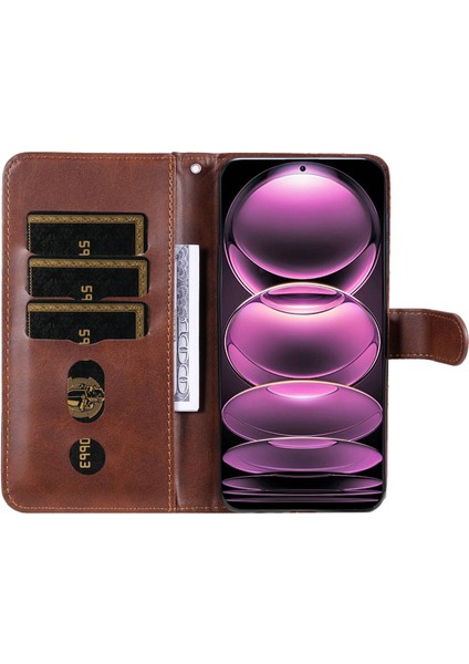 Buzağı Dokusu Xiaomi Redmi Için Telefon Kılıfı Not 12 Pro 5g /note 12 Pro Hız 5g /poco X5 Pro 5g, Pu Deri Fermuar Cep Flip Cüzdan Kapağı Stand-Brown (Yurt Dışından) modelleri