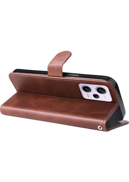 Buzağı Dokusu Xiaomi Redmi Için Telefon Kılıfı Not 12 Pro 5g /note 12 Pro Hız 5g /poco X5 Pro 5g, Pu Deri Fermuar Cep Flip Cüzdan Kapağı Stand-Brown (Yurt Dışından) indirimleri