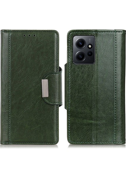 Xiaomi Için Redmi Note 12 4g Koruyucu Telefon Kapağı Standı Pu Deri Cüzdan Telefon Vaka-Yeşil (Yurt Dışından)