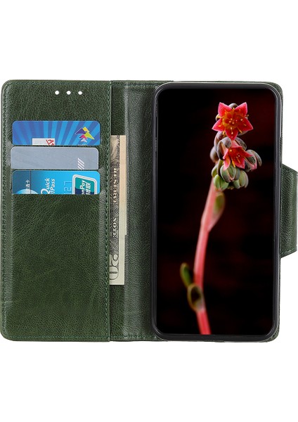 Xiaomi Için Redmi Note 12 4g Koruyucu Telefon Kapağı Standı Pu Deri Cüzdan Telefon Vaka-Yeşil (Yurt Dışından)