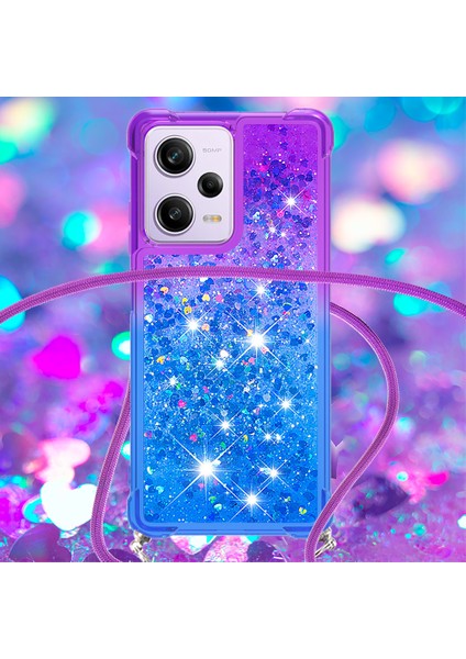Xiaomi Redmi Için Tpu Telefon Kılıfı Not 12 Pro 5g/not 12 Pro Speed ​​5g/poco X5 Pro 5g Gradyan Renk Akan Sıvı Hızlı ve Kradard-Doğru/sky Mavisi ile Kapak (Yurt Dışından)