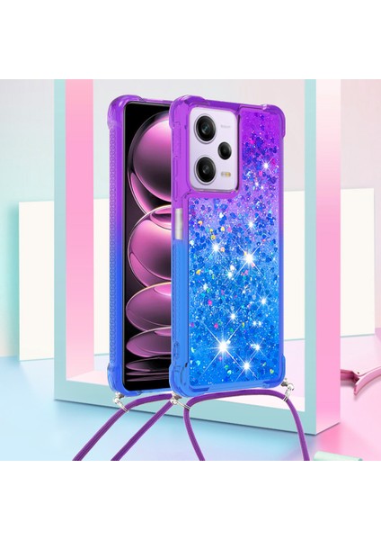 Xiaomi Redmi Için Tpu Telefon Kılıfı Not 12 Pro 5g/not 12 Pro Speed ​​5g/poco X5 Pro 5g Gradyan Renk Akan Sıvı Hızlı ve Kradard-Doğru/sky Mavisi ile Kapak (Yurt Dışından)