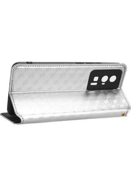 Xiaomi Için Şok Geçirmez Telefon Kılıfı Poco F5 Pro 5g/redmi K60 Pro 5G/K60 5G/K60 Şampiyon Edition Flip Deri Telefon Kapağı Standı Stand Cüzdan-Silver (Yurt Dışından) indirimleri