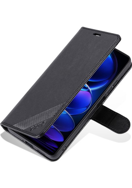 Xiaomi Redmi Için Note 12 Pro 5g/12 Pro Speed ​​5g/poco X5 Pro 5g Pu Deri Stand Cüzdan Kapağı Strap-Black (Yurt Dışından) indirimleri