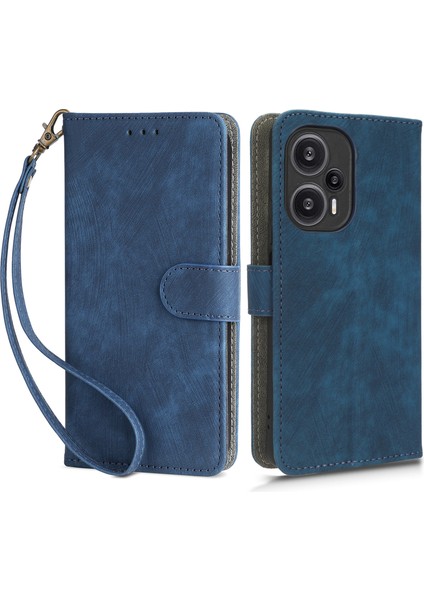 Xiaomi Redmi Için Note 12 Turbo 5g/poco F5 5g Pu Deri Stand Telefon Kılıfı Rfıd Blowıng Cülü Kapak Kullanım (Yurt Dışından)