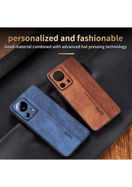 Xiaomi 13 Lite/civi 2 5g Anti-Çizelge Anti-Çizelge Kılıfı Baskılı Pu Deri Kaplamalı Tpu Arka Kapak Kahverengi (Yurt Dışından) indirimleri