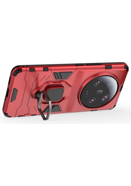 Xiaomi 13 Ultra Kickstand Anti-Drop Telefon Kılıfı Yumuşak Tpu Sabit Pc Telefon Kapak-Kırmızı (Yurt Dışından) fiyatları