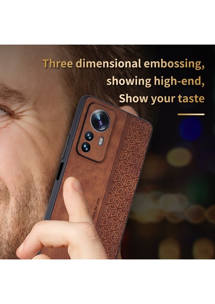 Xiaomi Için Redmi Note 12S 4g Baskılı Koruyucu Telefon Kılıfı Pu Deri Kaplamalı Tpu Kapak-Kahverengi (Yurt Dışından) fırsatları