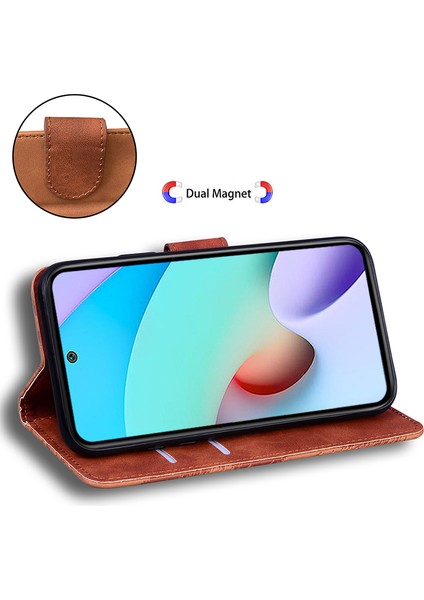 Xiaomi Redmi Için Deri Flip Telefon Kılıfı Not 12 5g (Global)/(Hindistan)/(Çin)/poco X5 5g, Tiger Deseni Baskılı Stand Cüzdan-Brown (Yurt Dışından) modelleri