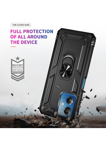 Xiaomi Redmi Için Note 12 5g (Global)/(Hindistan)/(Çin)/poco X5 5g Yüzük Kickstand Telefon Kılıfı Tpu+Pc Cep Telefonu Kapak Black (Yurt Dışından) modelleri