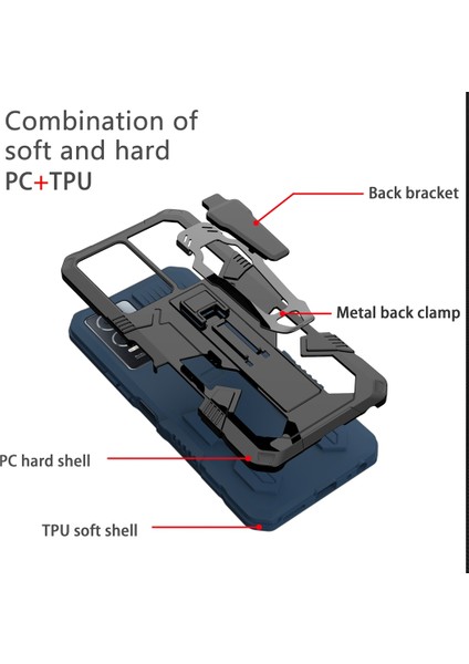 Mechwarrior Xiaomi Redmi 12C 4g Kickstand Kemer Klipi Tpu+Pc Arka Kapak-Blue Için (Yurt Dışından) fiyatları