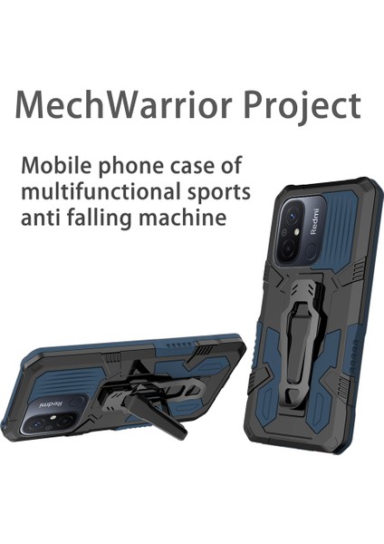 Mechwarrior Xiaomi Redmi 12C 4g Kickstand Kemer Klipi Tpu+Pc Arka Kapak-Blue Için (Yurt Dışından) modelleri