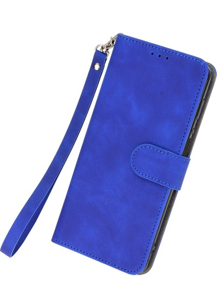 Xiaomi Poco X5 5g/redmi Için Note 12 5g (Global)/(Hindistan)/(Çin) Cilt Doku Pu Deri Deri Flip Stand Telefon Kılıf Damla Geçirmez Cüzdan Kapak-Mavi (Yurt Dışından) fırsatları