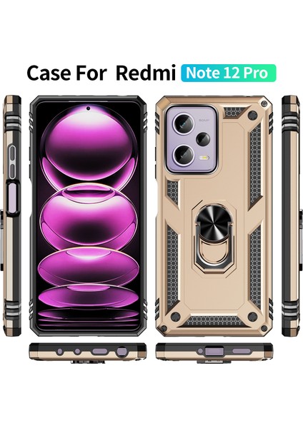Xiaomi Redmi Için Ring Tutucu Kickstand Telefon Kılıfı Note 12 Pro 5g/note 12 Pro Speed ​​5g/poco X5 Pro 5g, Tpu+Pc Hibrid Kapak Sold (Yurt Dışından) fiyatları