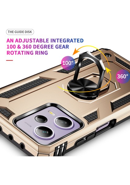 Xiaomi Redmi Için Ring Tutucu Kickstand Telefon Kılıfı Note 12 Pro 5g/note 12 Pro Speed ​​5g/poco X5 Pro 5g, Tpu+Pc Hibrid Kapak Sold (Yurt Dışından) modelleri