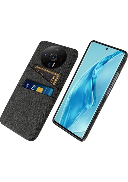 Xiaomi 12S Için Ultra 5g Kumaş Doku Çift Kart Yuvalı Anti-Shock Anti-Chop Kılıfı Anti-Fall Cep Telefonu Kapak Black (Yurt Dışından)