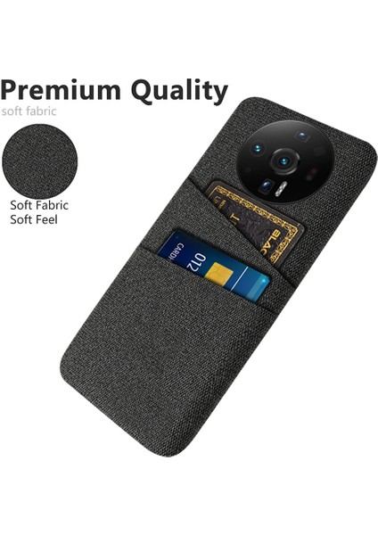 Xiaomi 12S Için Ultra 5g Kumaş Doku Çift Kart Yuvalı Anti-Shock Anti-Chop Kılıfı Anti-Fall Cep Telefonu Kapak Black (Yurt Dışından)