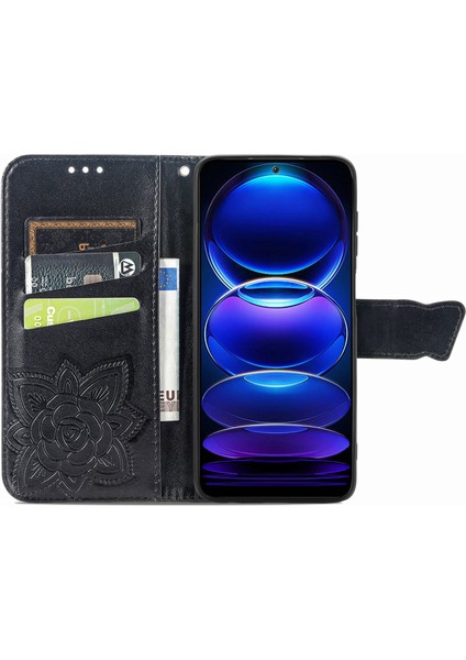 Xiaomi Redmi Için Flip Cüzdan Kılıfı Not 12 Pro 5g/not 12 Pro Speed ​​5g/poco X5 Pro 5g, Pu Deri Baskılış Stand Telefon Kapak Black (Yurt Dışından) fiyatları