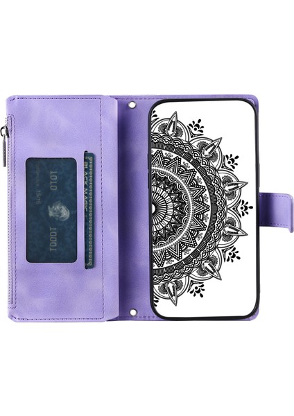 Xiaomi 13 Lite/civi 2 5g Fermuarı Cep Cüzdan Deri Deri Stand Kapağı Mandala Çiçek Dışında Telefon Kılıfı Doğru (Yurt Dışından) fırsatları