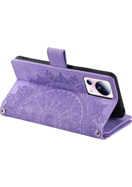 Xiaomi 13 Lite/civi 2 5g Fermuarı Cep Cüzdan Deri Deri Stand Kapağı Mandala Çiçek Dışında Telefon Kılıfı Doğru (Yurt Dışından) indirimleri