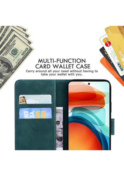 Xiaomi Redmi Için Note 12 5g (Global)/(Hindistan)/(Çin)/poco X5 5g Deri Cüzdan Telefon Kapağı Kelebek Baskı Standı Telefon Vaka Yeşili (Yurt Dışından) indirimleri