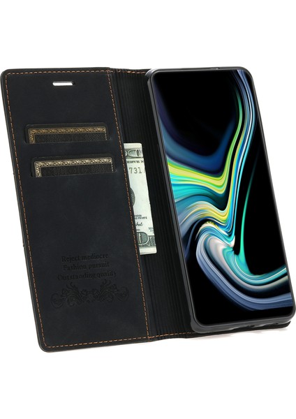 Xiaomi 13 Lite/civi 2 5g Telefon Standı Pu Pu Deri Folio Flip Cüzdan Telefon Kapak Black (Yurt Dışından)