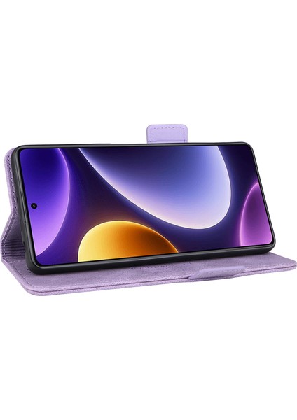Xiaomi Için Redmi Note 12 Turbo/poco F5 5g Donanım Dekoru Pu Deri Cüzdan Stand Kapağı Şok Geçirmez Telefon Vaka-Mor (Yurt Dışından) fırsatları