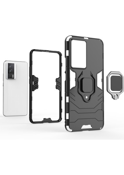 Xiaomi Poco F5 Pro 5g/redmi K60 Pro 5G/K60 5g Cep Telefonu Kılıf Halkası Kickstand Şok Geçirmez Telefon Kapak Mavisi (Yurt Dışından) fiyatları