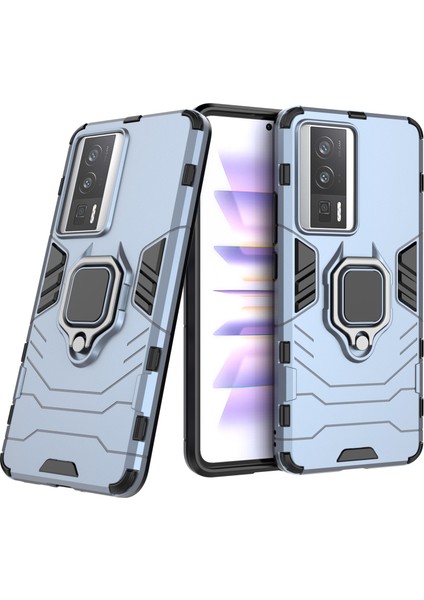 Xiaomi Poco F5 Pro 5g/redmi K60 Pro 5G/K60 5g Cep Telefonu Kılıf Halkası Kickstand Şok Geçirmez Telefon Kapak Mavisi (Yurt Dışından) modelleri
