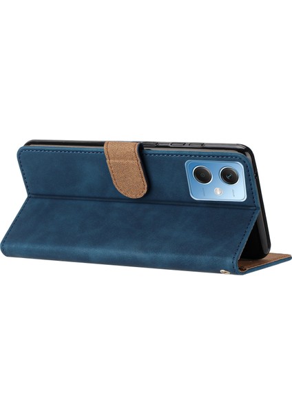 Xiaomi Için Poco X5 5g/redmi Note 12 5g (Çin)/(Hindistan)/(Global) Telefon Kılıfı Deri Deri Cüzdan Baskılı Kelebek Stand Kapak Mavisi (Yurt Dışından) indirimleri