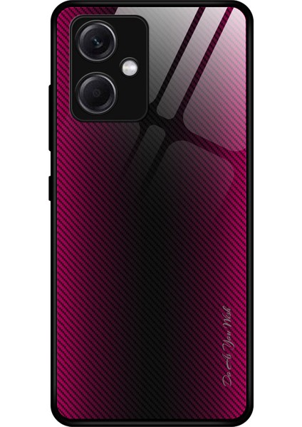 Xiaomi Redmi Için Note 12 5g (Hindistan)/poco X5 5g Telefon Kılıfı Karbon Fiber Doku Ince Kılıf Etkisi Dayanıklı Temperli Cam+Tpu Telefon Kapak Çizgisi (Yurt Dışından)