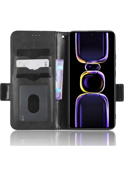 Xiaomi Poco F5 Pro 5g/redmi K60 Pro 5G/K60 5g Pu Deri Telefon Kapak Stand Stand Cüzdanı Dot Deseni Baskı-Black Için (Yurt Dışından) fiyatları