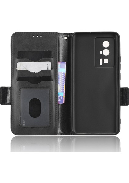 Xiaomi Poco F5 Pro 5g/redmi K60 Pro 5G/K60 5g Pu Deri Telefon Kapak Stand Stand Cüzdanı Dot Deseni Baskı-Black Için (Yurt Dışından) fırsatları