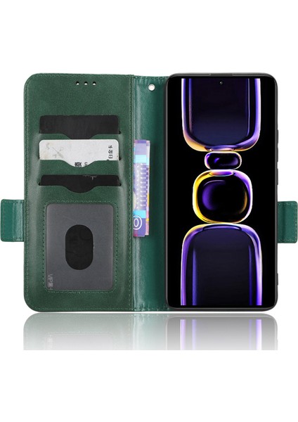 Xiaomi Poco F5 Pro 5g/redmi K60 Pro 5G/K60 5g Pu Deri Telefon Kapak Stand Stand Cüzdanı Baskı Basılı Yeşil (Yurt Dışından) fiyatları