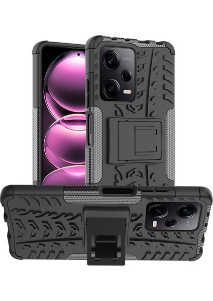 Xiaomi Redmi Için Note 12 Pro 5g/redmi Note 12 Pro Speed ​​5g/poco X5 Pro 5g Kickstand Telefon Kapağı Pc Tpu Telefon Kılıf Black (Yurt Dışından)