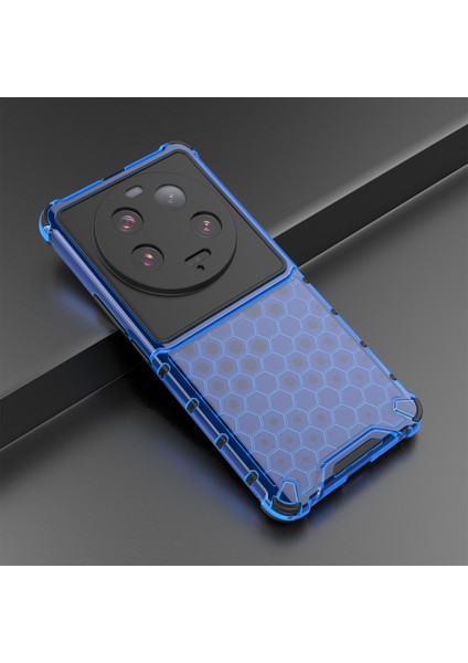 Xiaomi 13 Ultra Anti-Slatch Petek Dokusu Telefon Kılıfı Tpu+Pc Anti-Drop Akıllı Telefon Kapak-Blue (Yurt Dışından) modelleri