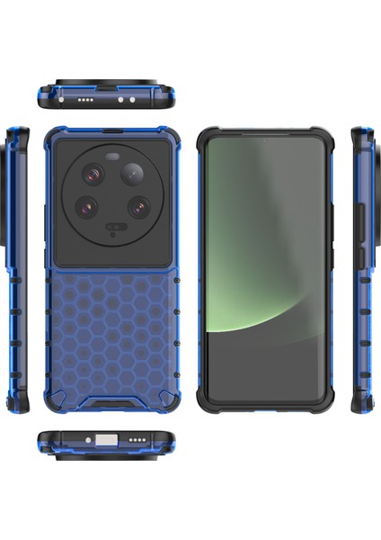Xiaomi 13 Ultra Anti-Slatch Petek Dokusu Telefon Kılıfı Tpu+Pc Anti-Drop Akıllı Telefon Kapak-Blue (Yurt Dışından) indirimleri