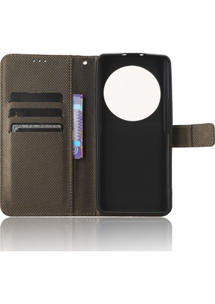 Xiaomi Için 13 Ultra Stand Cüzdan Telefon Kılıfı Pu Deri Elmas Doku Telefon Kapak-Kahverengi (Yurt Dışından) fırsatları